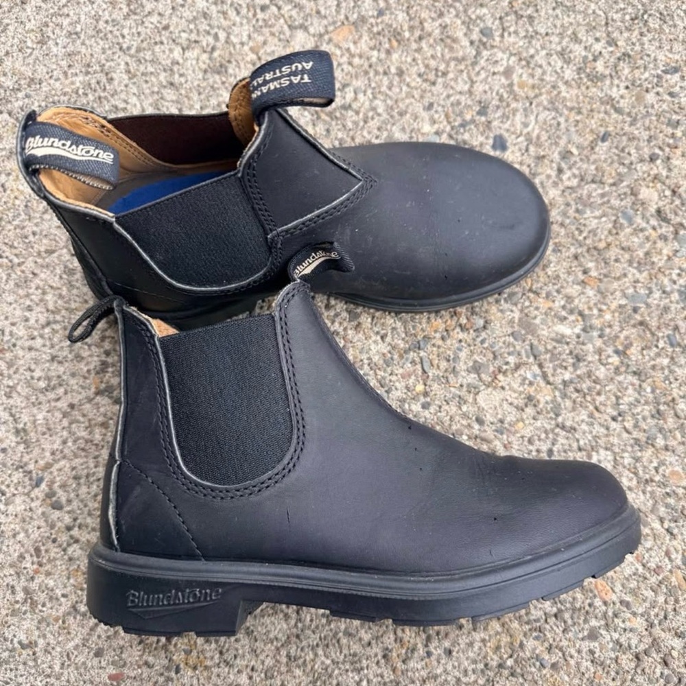 Blundstone Kids Black Leather Boots